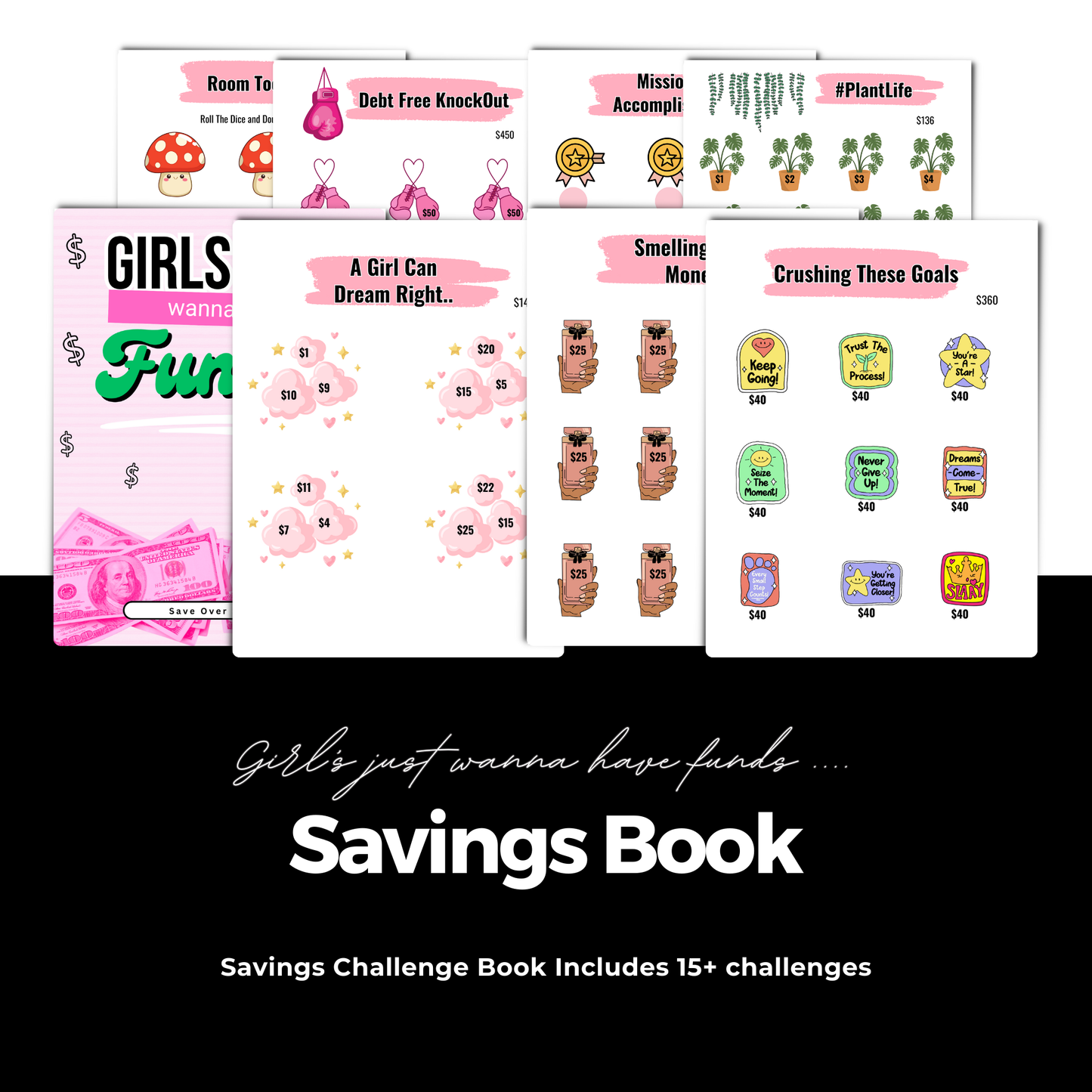 Girl's Just Wanna Have Funds Savings Challenge Book