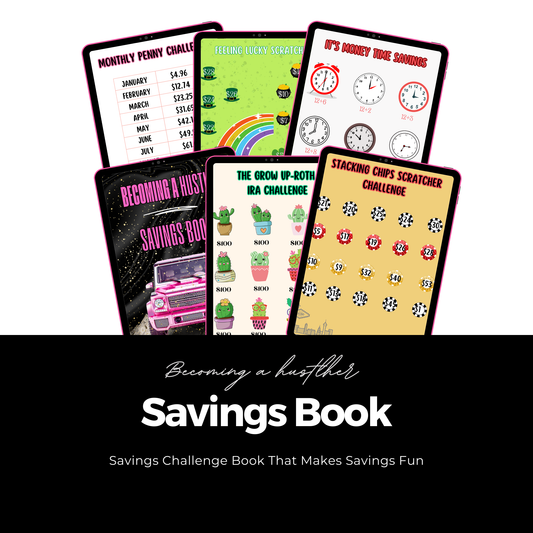 Hustleher Savings Challenge Book