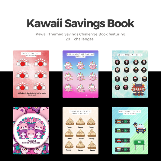 Kawaii Savings Challenge Book